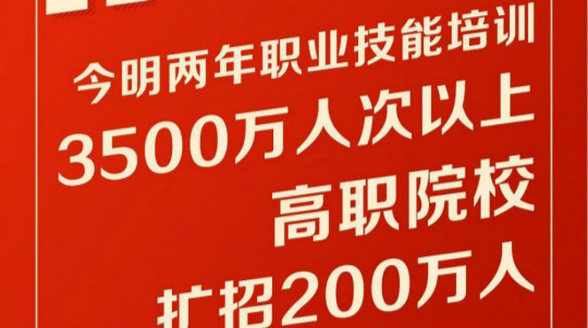 <b>聚焦兩會｜今明兩年職業技能培訓3500萬人次以上，新華有這些優勢!</b>